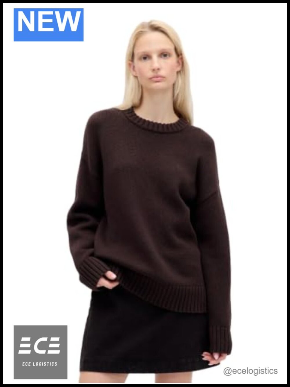 Oversized Boyfriend Cotton Crew Sweater Pullover Loose Fit Fall